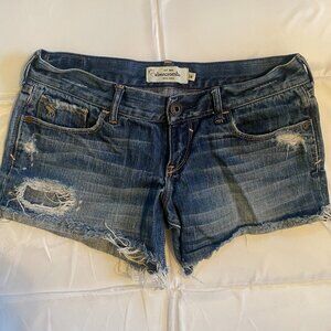 Abercrombie & Fitch Women's Low Rise Distressed Jean Shorts